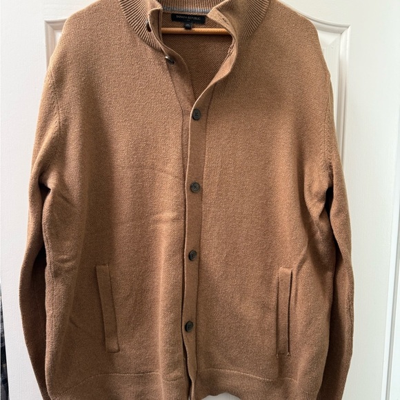 Banana Republic Brown Cardigan Sweater Cozy Cotton Blend - Picture 2 of 11